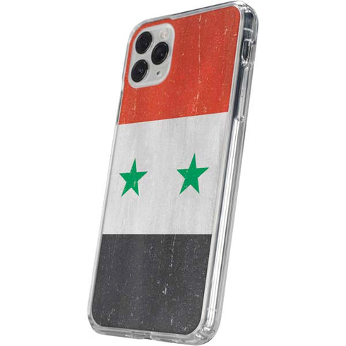 Syria Flag Distressed iPhone 11 Pro Clear Case